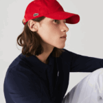 Men Lacoste V0ZN2320 Red 240 Contrast Strap Cotton Cap