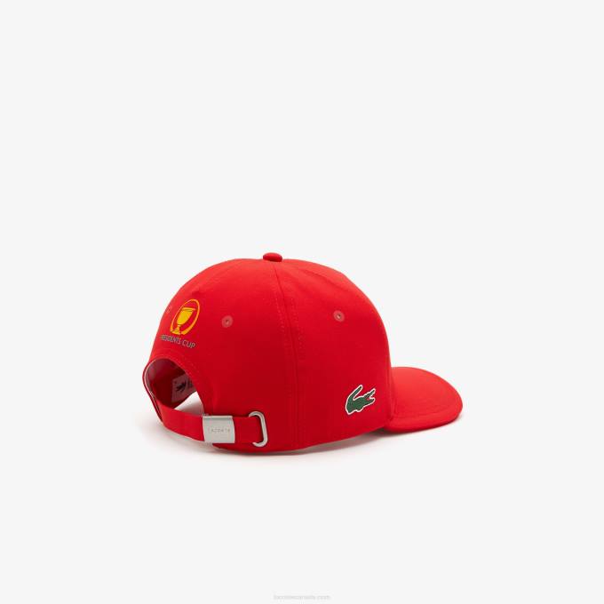 Men Lacoste V0ZN2330 Red 240 Presidents Cup SPORT American Flag Adjustable Cap - Image 2
