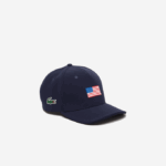 Men Lacoste V0ZN2331 Navy Blue 166 Presidents Cup SPORT American Flag Adjustable Cap