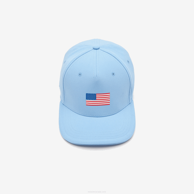 Men Lacoste V0ZN2332 Blue 5R4 Presidents Cup SPORT American Flag Adjustable Cap - Image 5