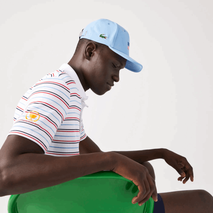 Men Lacoste V0ZN2332 Blue 5R4 Presidents Cup SPORT American Flag Adjustable Cap - Image 1