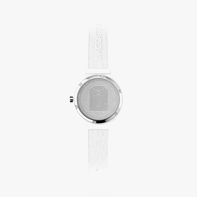 Men Lacoste V0ZN2333 White 000 L.12.12 White Silicone Strap Watch - Image 3
