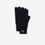 Men Lacoste V0ZN2335 Navy Blue 166 Wool Jersey Gloves