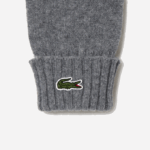 Men Lacoste V0ZN2337 Grey Chine YRD Wool Jersey Gloves - Image 2