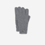 Men Lacoste V0ZN2337 Grey Chine YRD Wool Jersey Gloves