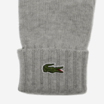 Men Lacoste V0ZN2337 Grey Chine YRD Wool Jersey Gloves - Image 3