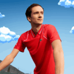 Men Lacoste V0ZN233 Red S5H Tennis x Daniil Medvedev Polo - Image 4