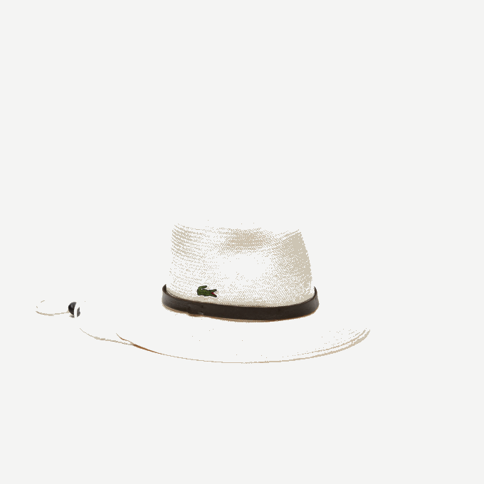Men Lacoste V0ZN2340 Beige 8LX SPORT Miami Open Woven Tennis Hat With Cord - Image 2