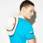 Men Lacoste V0ZN2340 Beige 8LX SPORT Miami Open Woven Tennis Hat With Cord