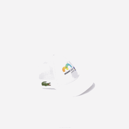 Men Lacoste V0ZN2341 White 001 Miami Open Hat