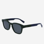 Men Lacoste V0ZN2347 Green 300 Rectangle Acetate Textile Touch Sunglasses - Image 2