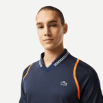 Men Lacoste V0ZN235 Blue KXE Tennis x Daniil Medvedev Polo - Image 2
