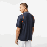 Men Lacoste V0ZN235 Blue KXE Tennis x Daniil Medvedev Polo - Image 3