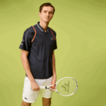 Men Lacoste V0ZN235 Blue KXE Tennis x Daniil Medvedev Polo - Image 5