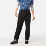 Men Lacoste V0ZN23 Black 031 Relaxed Fit Water-Repellent Track Pants - Image 2
