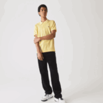 Men Lacoste V0ZN241 Yellow 107 Original L.12.12 Polo - Image 3