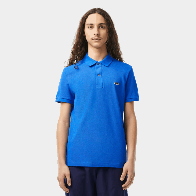 Men Lacoste V0ZN242 Blue KXB Original L.12.12 Slim Fit Polo - Image 1