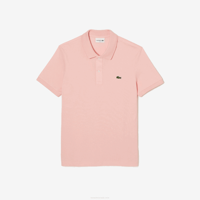 Men Lacoste V0ZN243 Pink KF9 Original L.12.12 Slim Fit Polo - Image 2