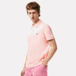 Men Lacoste V0ZN243 Pink KF9 Original L.12.12 Slim Fit Polo