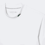 Men Lacoste V0ZN245 White 001 SPORT Long Sleeve Tight Fit T-Shirt - Image 5