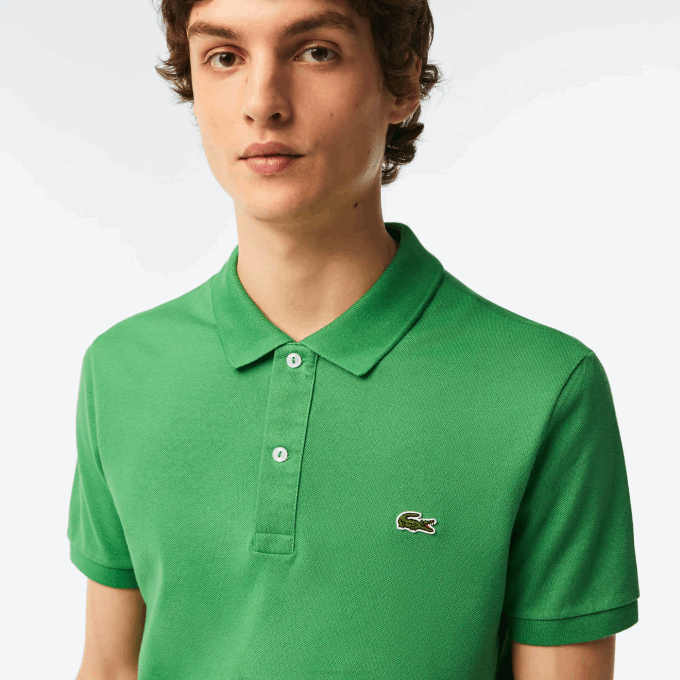 Men Lacoste V0ZN248 Green L94 Original L.12.12 Slim Fit Polo - Image 2
