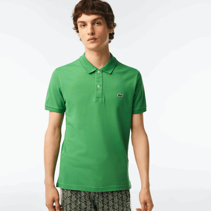 Men Lacoste V0ZN248 Green L94 Original L.12.12 Slim Fit Polo - Image 1