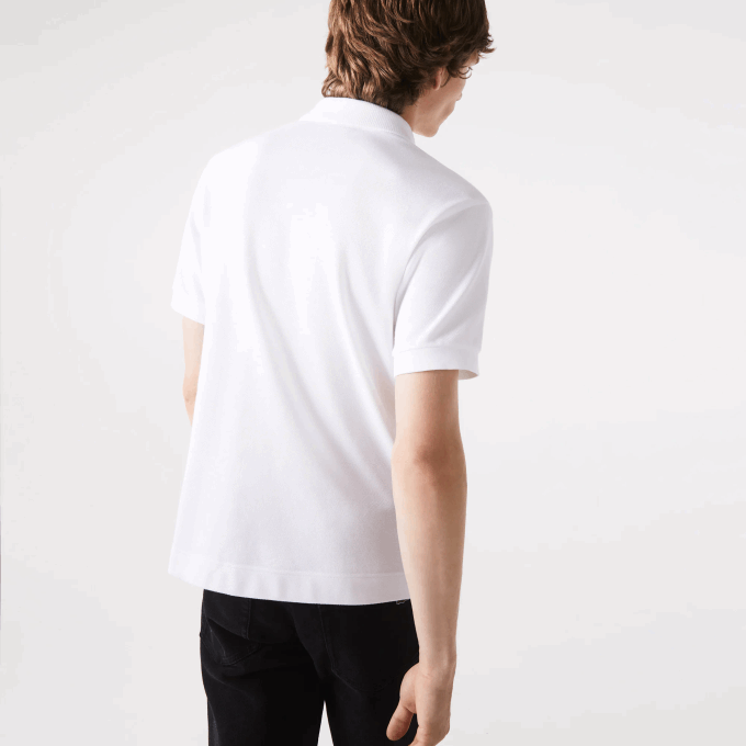 Men Lacoste V0ZN249 White 001 Original L.12.12 Polo with heavy cotton pique - Image 3