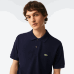 Men Lacoste V0ZN250 Navy Blue 166 Original L.12.12 Polo with heavy cotton pique - Image 2