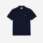 Men Lacoste V0ZN250 Navy Blue 166 Original L.12.12 Polo with heavy cotton pique - Image 4