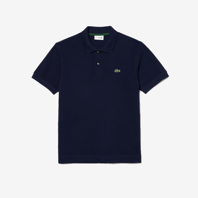 Men Lacoste V0ZN250 Navy Blue 166 Original L.12.12 Polo with heavy cotton pique - Image 4