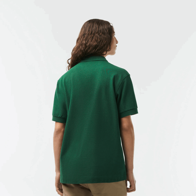 Men Lacoste V0ZN252 Green 132 Original L.12.12 Polo with heavy cotton pique - Image 2