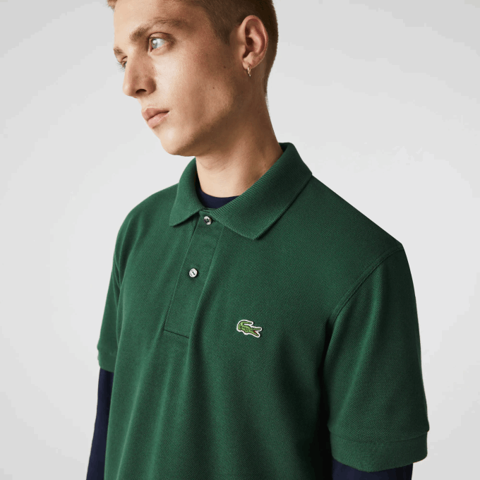 Men Lacoste V0ZN252 Green 132 Original L.12.12 Polo with heavy cotton pique - Image 5