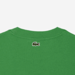 Men Lacoste V0ZN256 Green L94 Round Neck Loose Fit Crocodile Print T-Shirt - Image 4