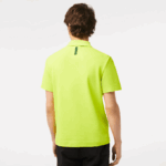 Men Lacoste V0ZN261 Yellow 90V Active Movement Breathable Cotton Pique Polo - Image 3