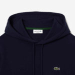 Men Lacoste V0ZN264 Navy Blue 166 Organic Cotton Hooded Sweatshirt - Image 2