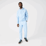 Men Lacoste V0ZN267 Blue HBP Organic Cotton Hooded Sweatshirt