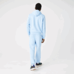 Men Lacoste V0ZN267 Blue HBP Organic Cotton Hooded Sweatshirt - Image 3