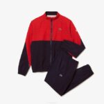 Men Lacoste V0ZN268 Red Navy Blue BQS Tennis x Novak Djokovic Jogger Set - Image 5
