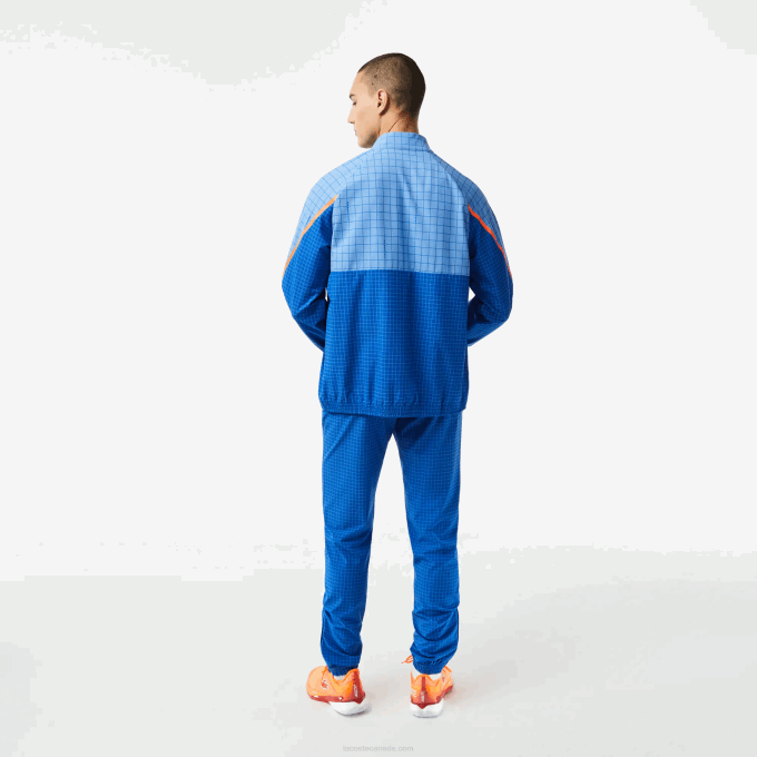 Men Lacoste V0ZN269 Blue YIQ Tennis x Novak Djokovic Jogger Set - Image 4