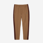 Men Lacoste V0ZN278 Beige Bordeaux MKJ Monogram Print Trackpants - Image 4
