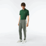 Men Lacoste V0ZN279 Green Beige 7M4 Monogram Print Trackpants