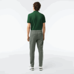 Men Lacoste V0ZN279 Green Beige 7M4 Monogram Print Trackpants - Image 3