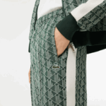 Men Lacoste V0ZN279 Green Beige 7M4 Monogram Print Trackpants - Image 7