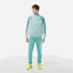 Men Lacoste V0ZN27 Light Green White Yellow XIA Tennis High Neck Jogger Set