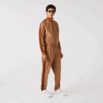 Men Lacoste V0ZN280 Beige Brown ZWM Monogram Print Trackpants