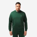 Men Lacoste V0ZN281 Green 132 Organic Brushed Cotton Sweatshirt - Image 5