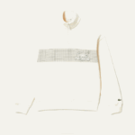 Men Lacoste V0ZN282 White XFJ Zip Neck Loose Fit Organic Cotton Sweatshirt - Image 4