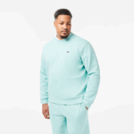 Men Lacoste V0ZN285 Mint LGF Organic Brushed Cotton Sweatshirt - Image 3