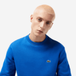 Men Lacoste V0ZN286 Blue KXB Organic Brushed Cotton Sweatshirt - Image 2