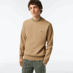 Men Lacoste V0ZN289 Beige CB8 Organic Brushed Cotton Sweatshirt